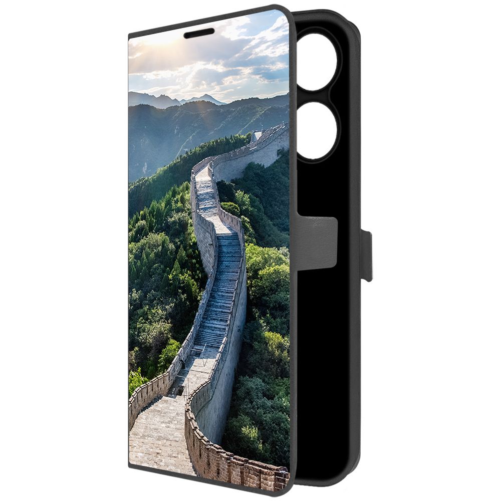 

Чехол-книжка Krutoff Eco Book для INFINIX Hot 40 Pro Китай, Великая Стена (черный)