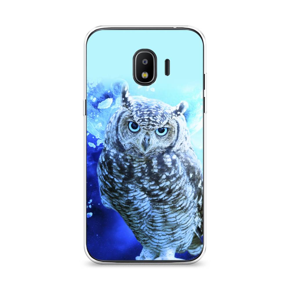 

Чехол Awog на Samsung Galaxy J2 2018 "Сова арт 7", Синий;голубой, 25650-1
