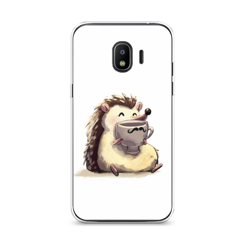 

Чехол Awog на Samsung Galaxy J2 2018 "Еж кофеман", Белый;коричневый;бежевый, 25650-10
