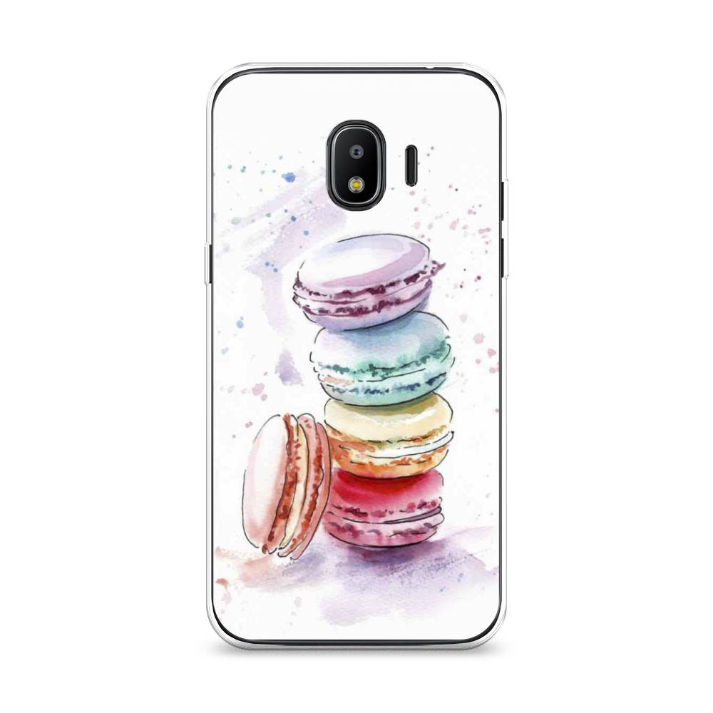 

Чехол Awog на Samsung Galaxy J2 2018 "Пирамидка макарони 2", Желтый, 25650-10
