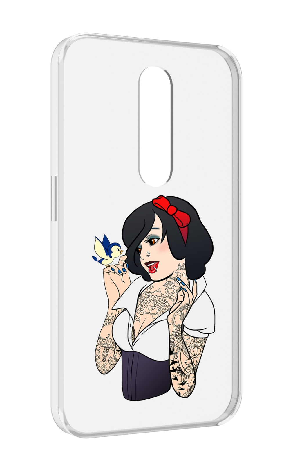 

Чехол MyPads принцесса-тату женский для Motorola Moto X Force (XT1585 / XT1581), Прозрачный, Tocco