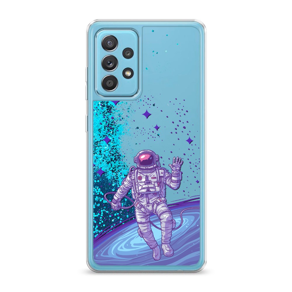 

Жидкий чехол с блестками "Космонавт в открытом космосе" на Samsung Galaxy A52s, 2106593-1