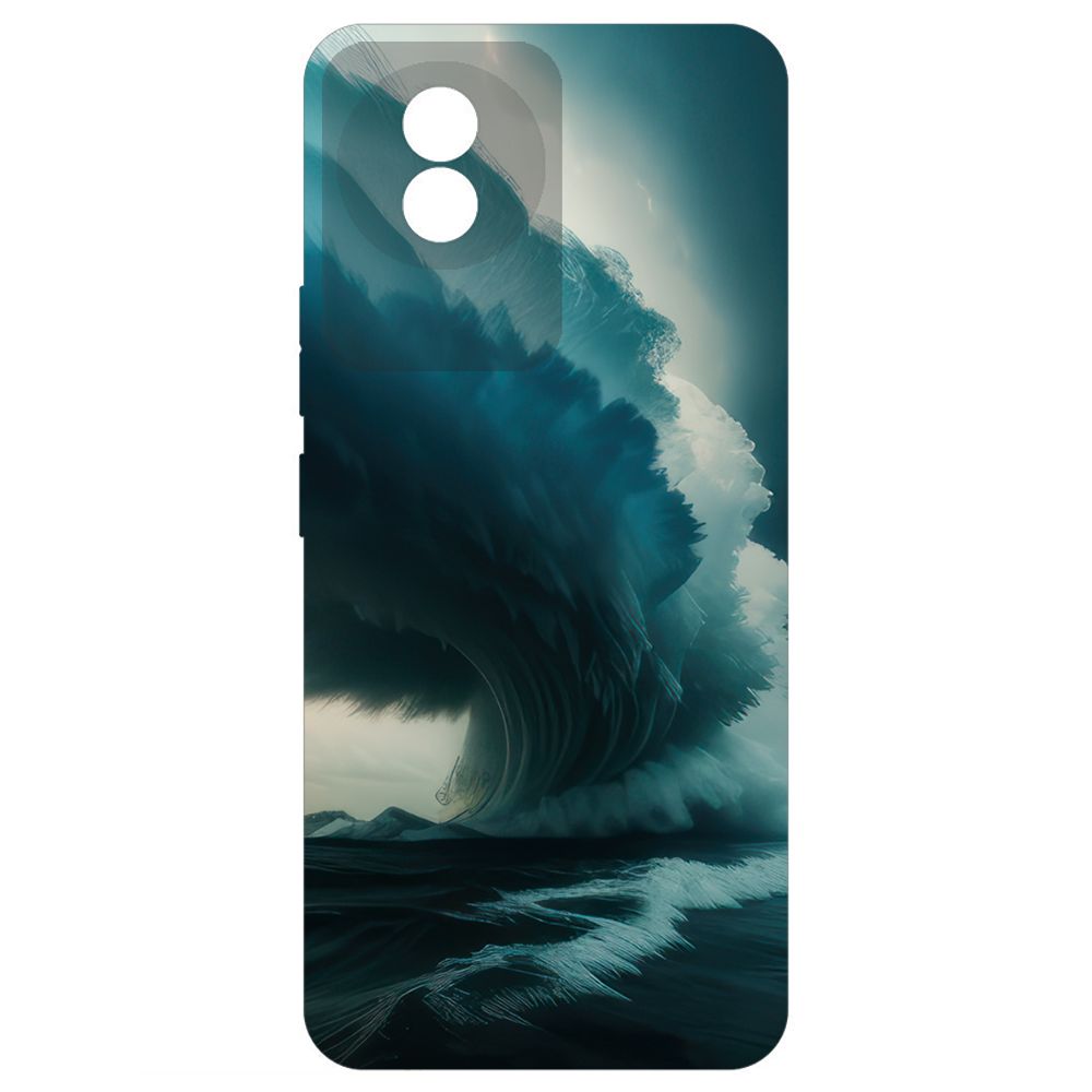 

Чехол-накладка Krutoff Soft Case Торнадо для Vivo Y02 черный