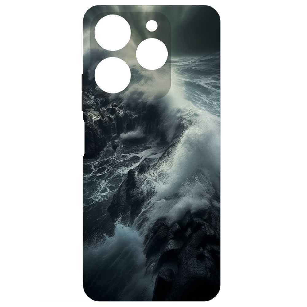 

Чехол-накладка Krutoff Soft Case Шторм для Tecno Spark 10 Pro черный