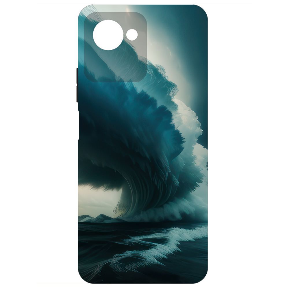 

Чехол-накладка Krutoff Soft Case Торнадо для Realme C30s черный