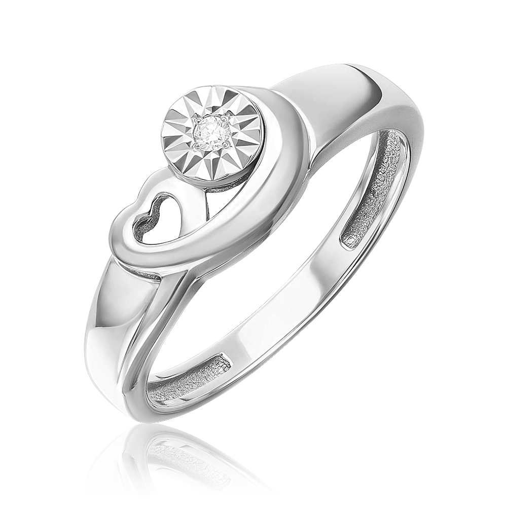 

Кольцо из золота р.  PLATINA jewelry 01-5757-00-101-1120, бриллиант, 01-5757-00-101-1120