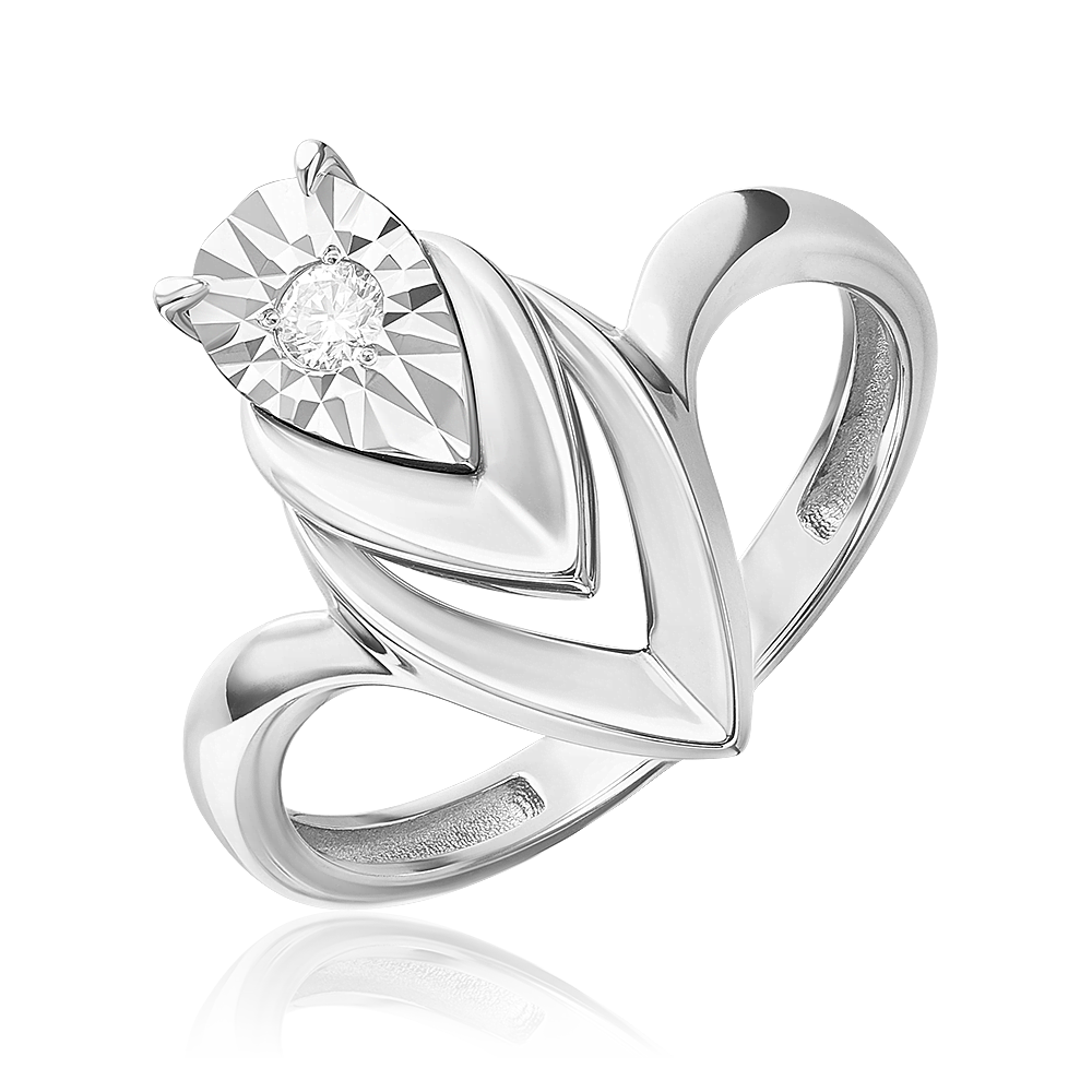 

Кольцо из золота р.  PLATINA jewelry 01-5753-00-101-1120, бриллиант, 01-5753-00-101-1120