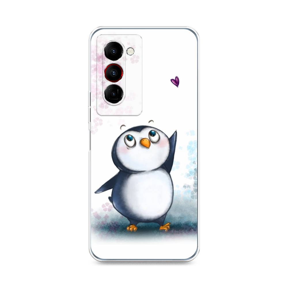 

Чехол Awog на Tecno Camon 18 Premier "Пингвин и сердечко", Разноцветный, 300850-1