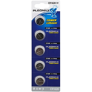 Батарейки Pleomax CR1620-5BL (100/2000/48000)