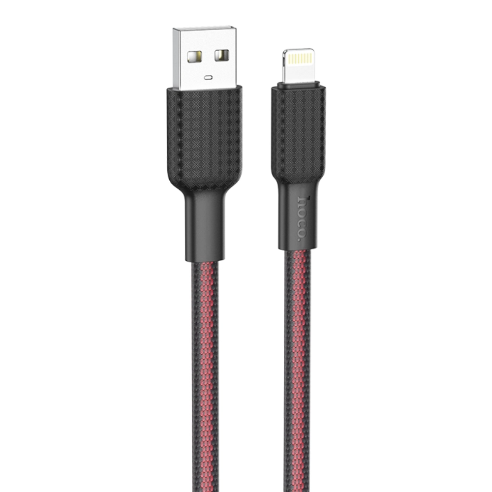 фото Кабель lightning - usb hoco x69i 1 м красный, черный