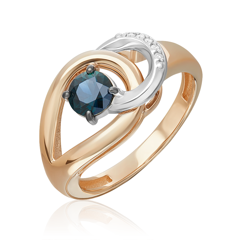 

Кольцо из золота р. 17 PLATINA jewelry 01-5722-00-105-1111, сапфир\бриллиант, 01-5722-00-105-1111