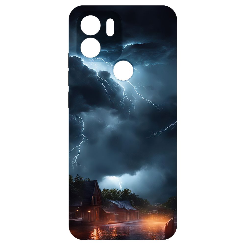 Чехол-накладка Krutoff Soft Case Ночная гроза для Xiaomi Redmi A1+ черный