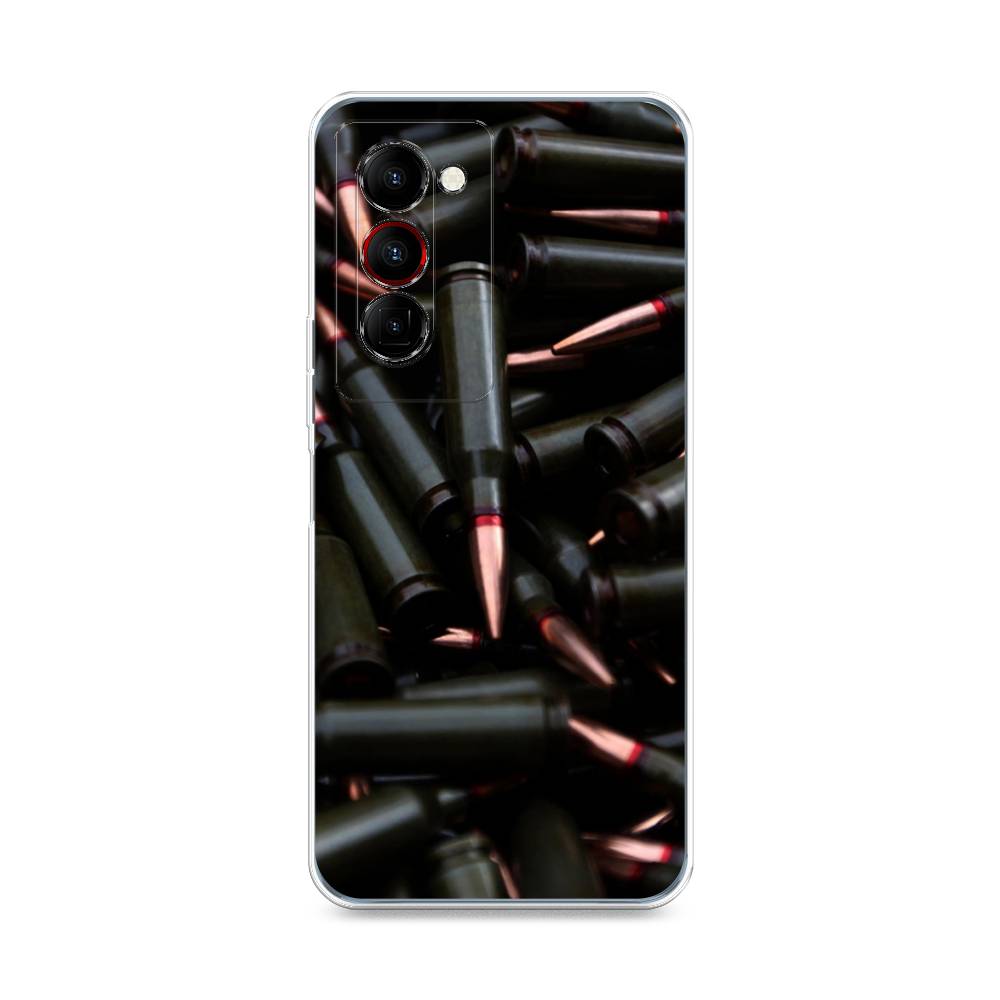 

Чехол Awog на Tecno Camon 18 Premier "Пули черные", Разноцветный, 300850-5