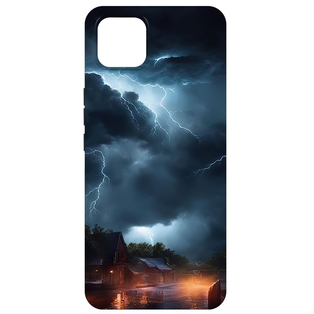 

Чехол-накладка Krutoff Soft Case Ночная гроза для Wiko T10 черный