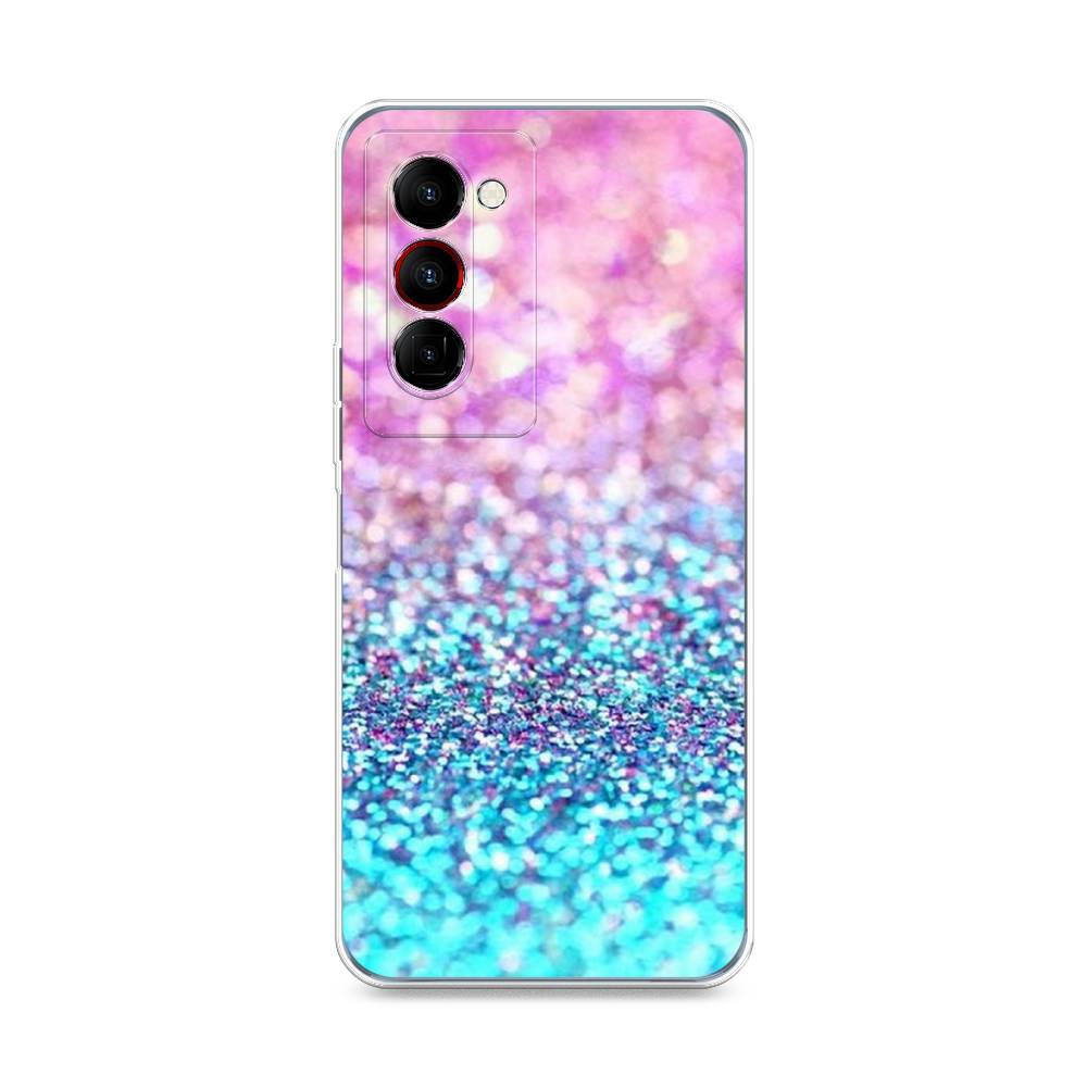 

Чехол Awog "Розово-голубые глиттеры рисунок" для Tecno Camon 18 Premier