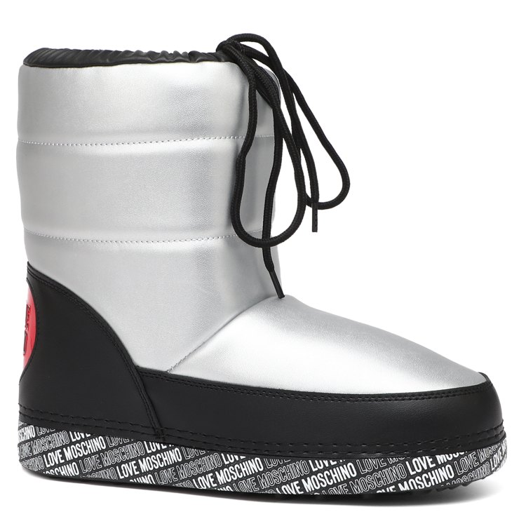 Дутики женские LOVE MOSCHINO JA24142G серебристые 41-42 EU