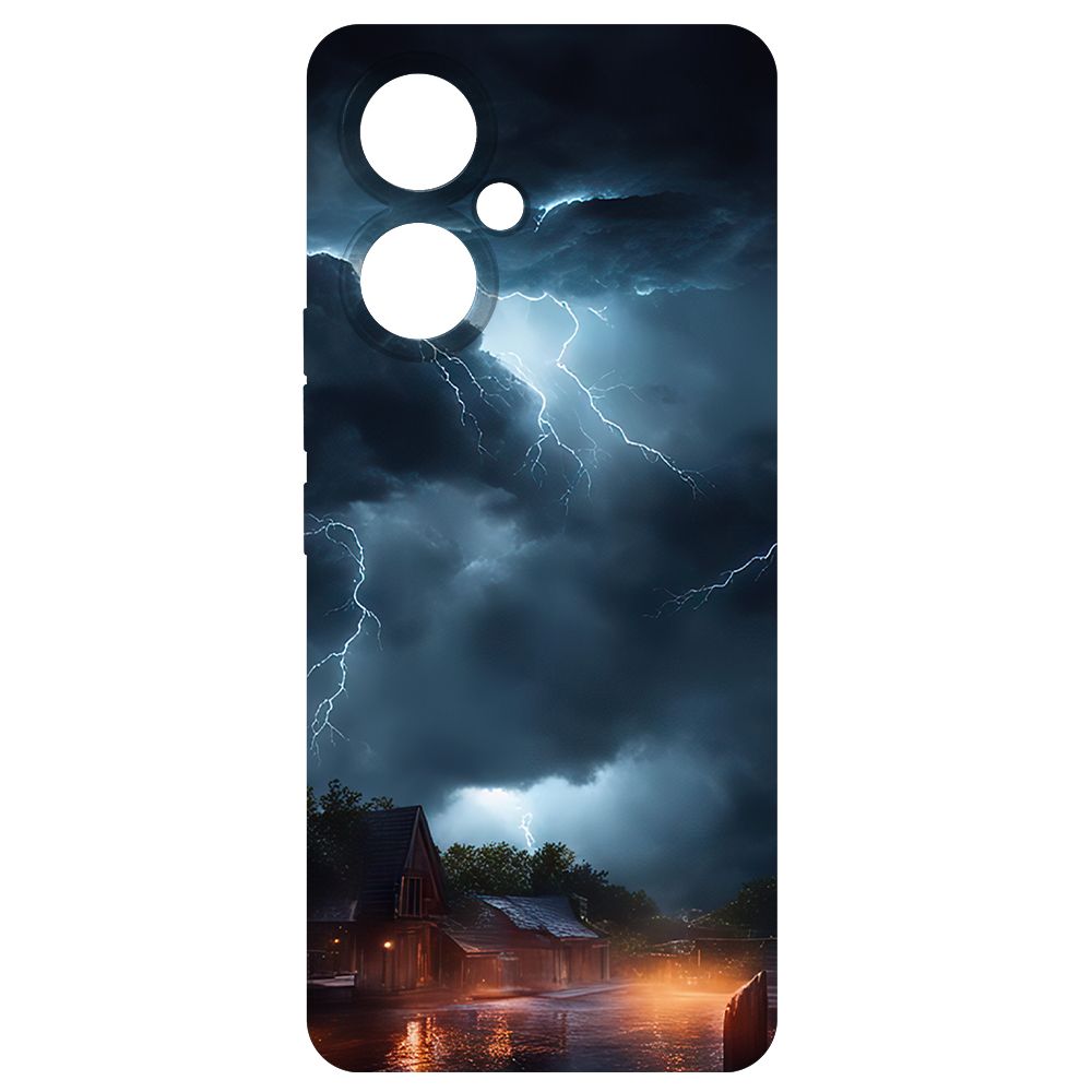 

Чехол-накладка Krutoff Soft Case Ночная гроза для Tecno Camon 19 Pro черный