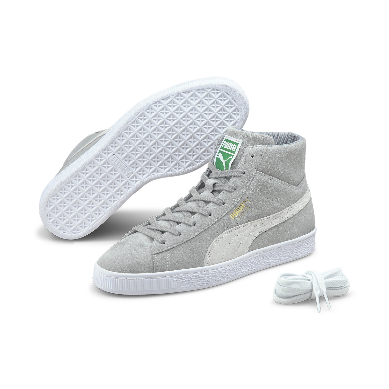 фото Кеды мужские puma suede mid xxi серые 10 uk