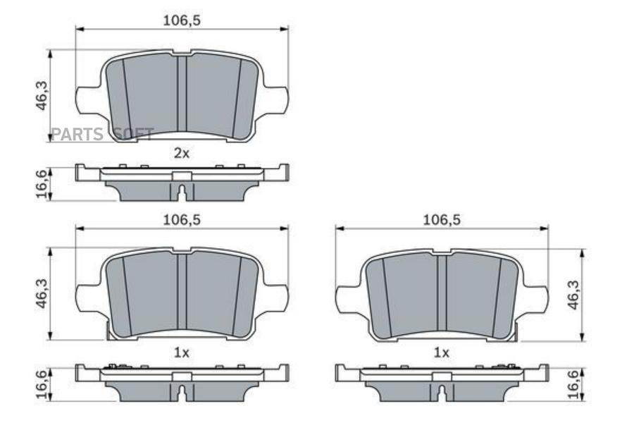 

Колодки торм.зад. 0986424839 BOSCH, 0986424839