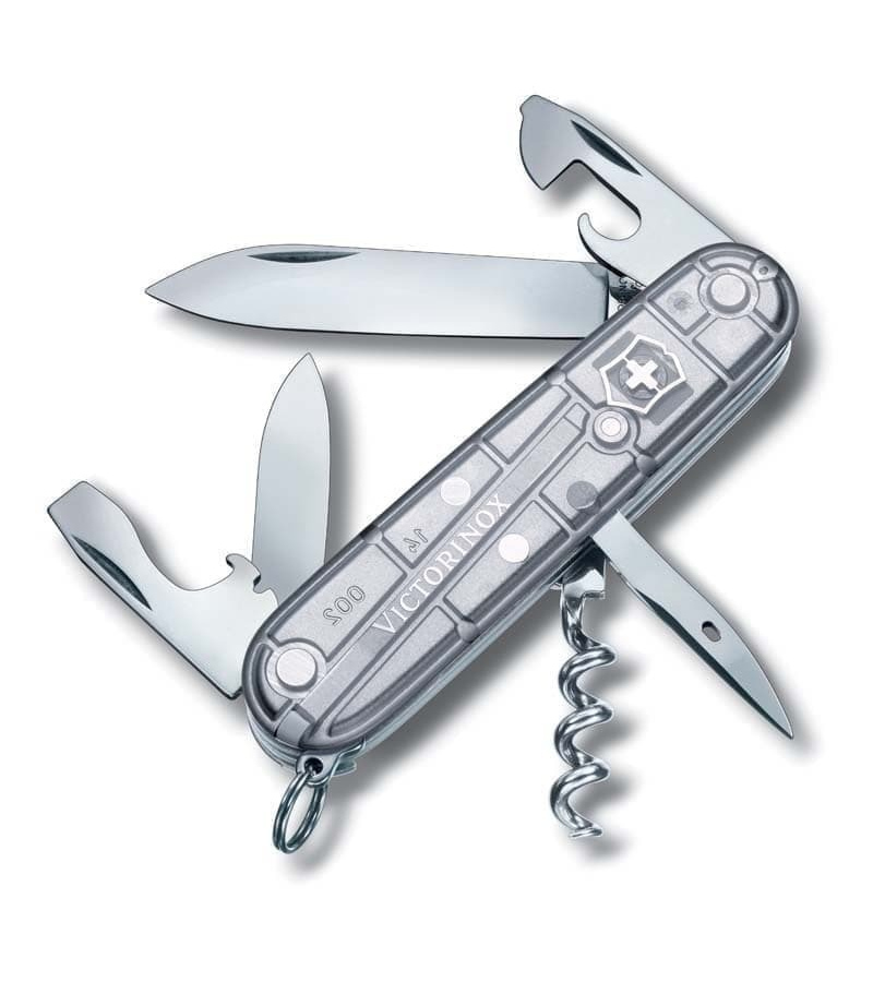 

Нож перочинный VICTORINOX Spartan, 91 мм, 12 функций, полупрозрачный серебристый, Spartan