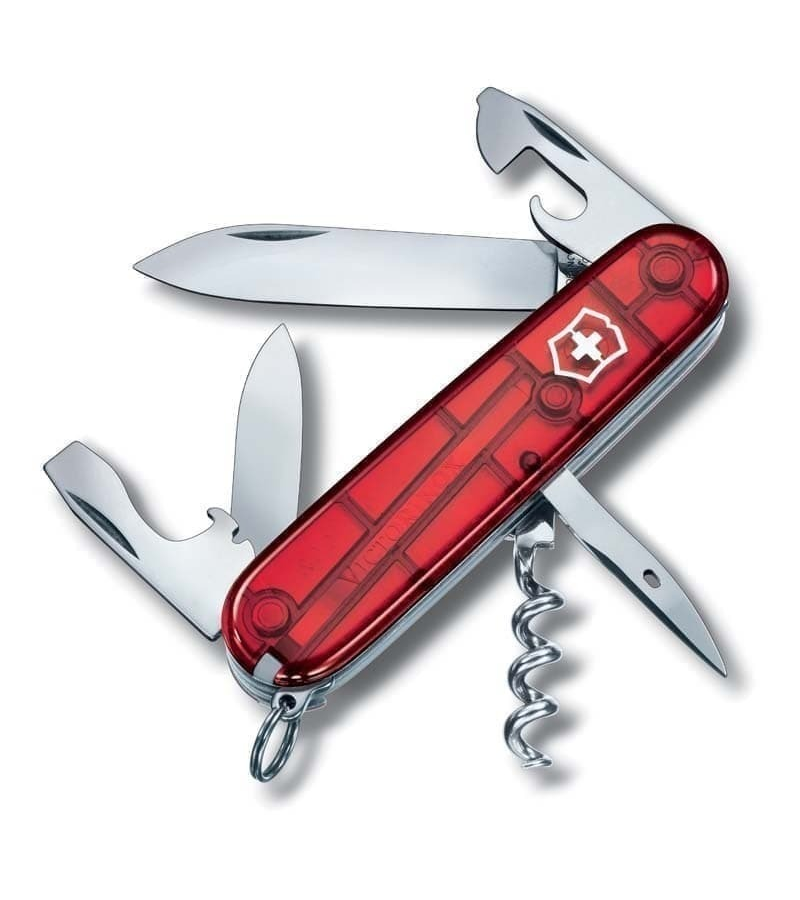 

Нож перочинный VICTORINOX Spartan, 91 мм, 12 функций, полупрозрачный красный, Spartan