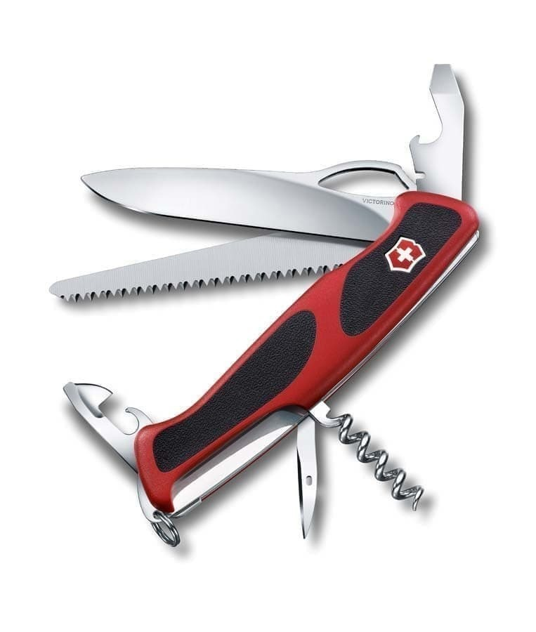 

Нож перочинный VICTORINOX RangerGrip 79, 130 мм, 12 функций, с фиксатором лезвия, Красный;черный, RangerGrip 79