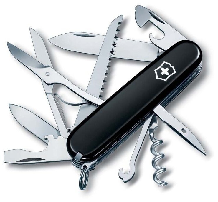 

Нож перочинный VICTORINOX Huntsman, 91 мм, 15 функций, чёрный, Черный, Huntsman