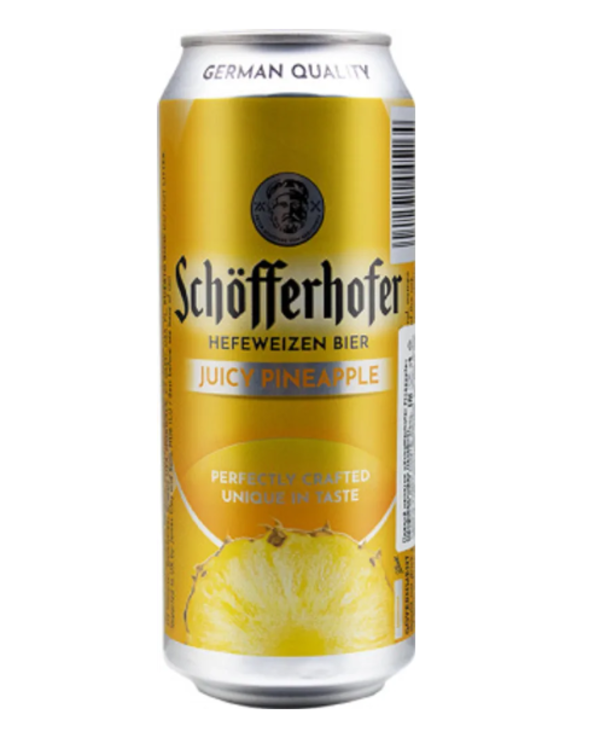 

Пиво Schofferhofer Juicy Pineapple ж/б 0,5 л, Светлое, ТН-00004326