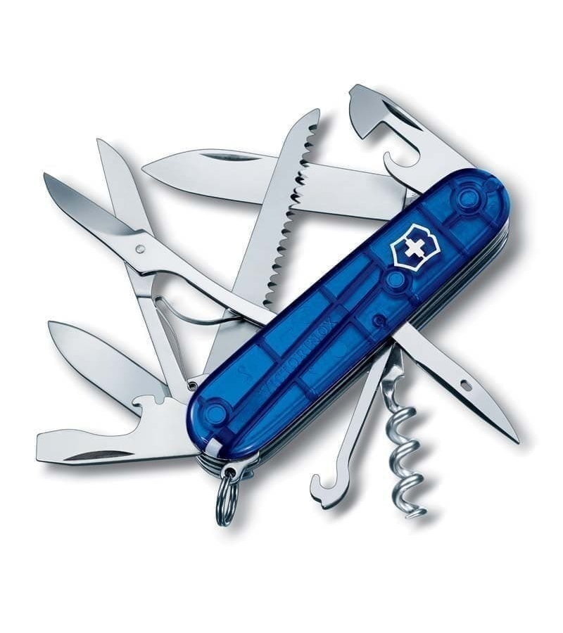 

Нож перочинный VICTORINOX Huntsman, 91 мм, 15 функций, полупрозрачный синий, Huntsman