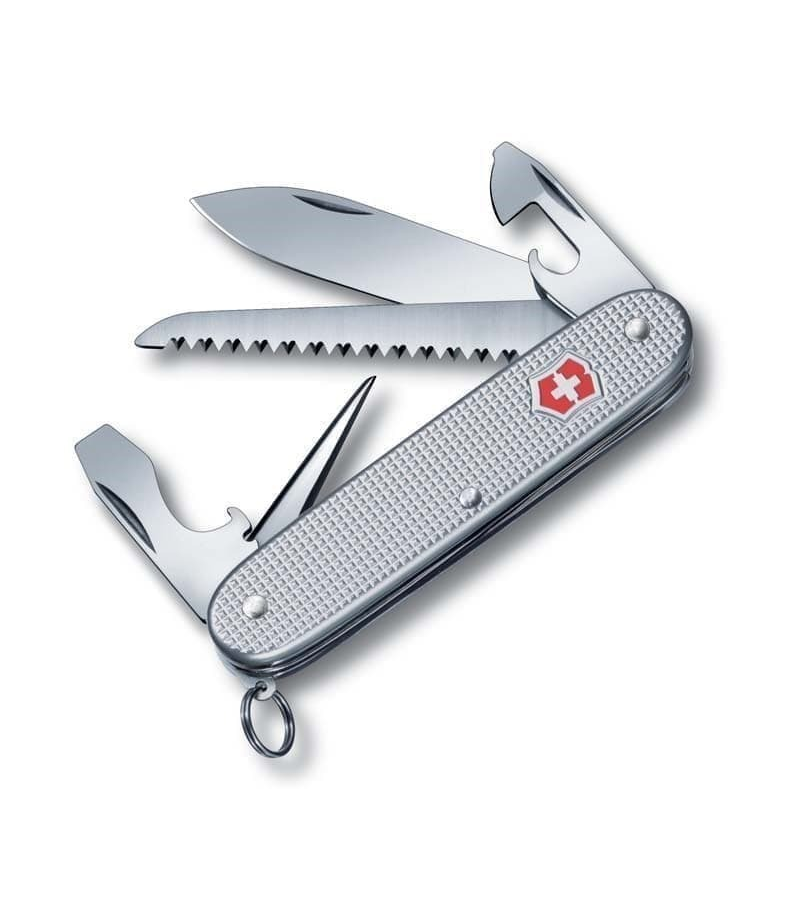 

Нож перочинный VICTORINOX Farmer, 93 мм, 9 функций, алюминиевая рукоять, серебристый, Farmer