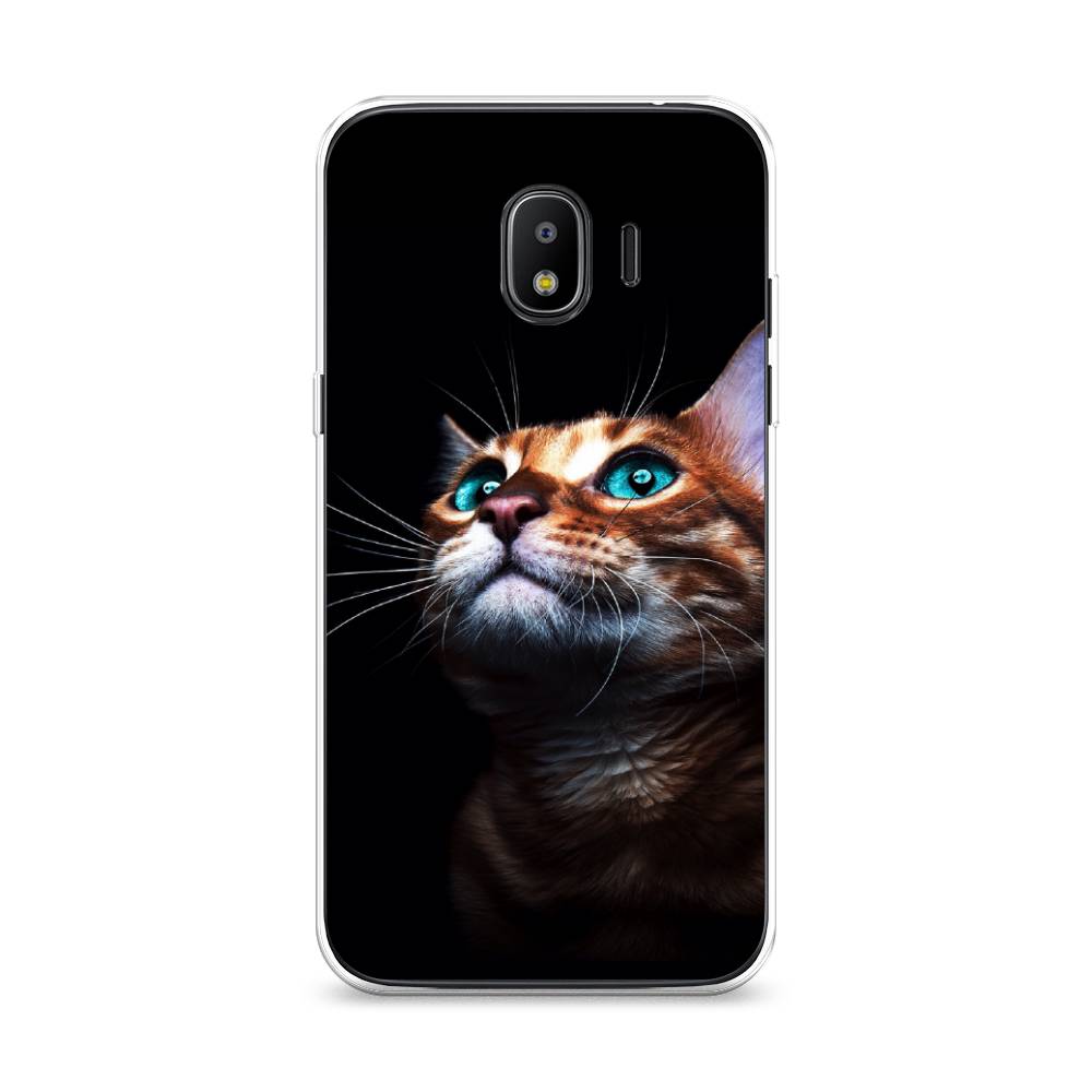 

Чехол Awog на Samsung Galaxy J2 2018 "Мечтательный кот", Коричневый, 25650-1