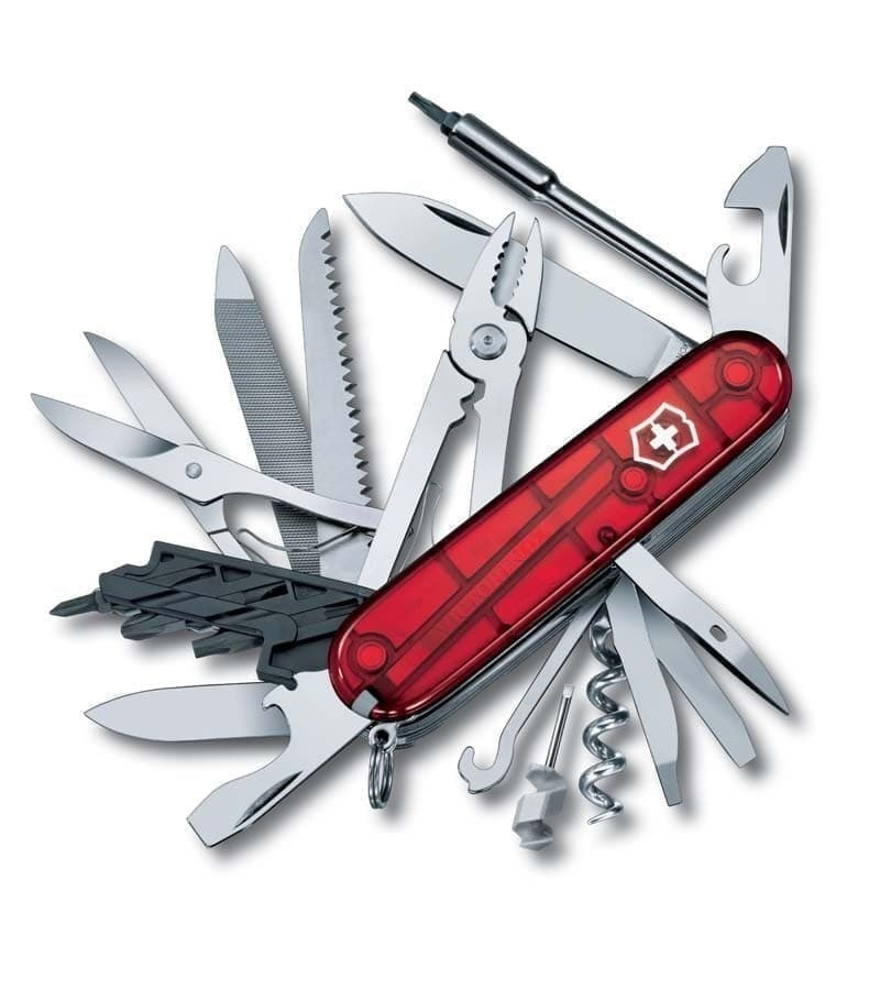 

Нож перочинный VICTORINOX CyberTool 41, 91 мм, 39 функций, полупрозрачный красный, CyberTool 41