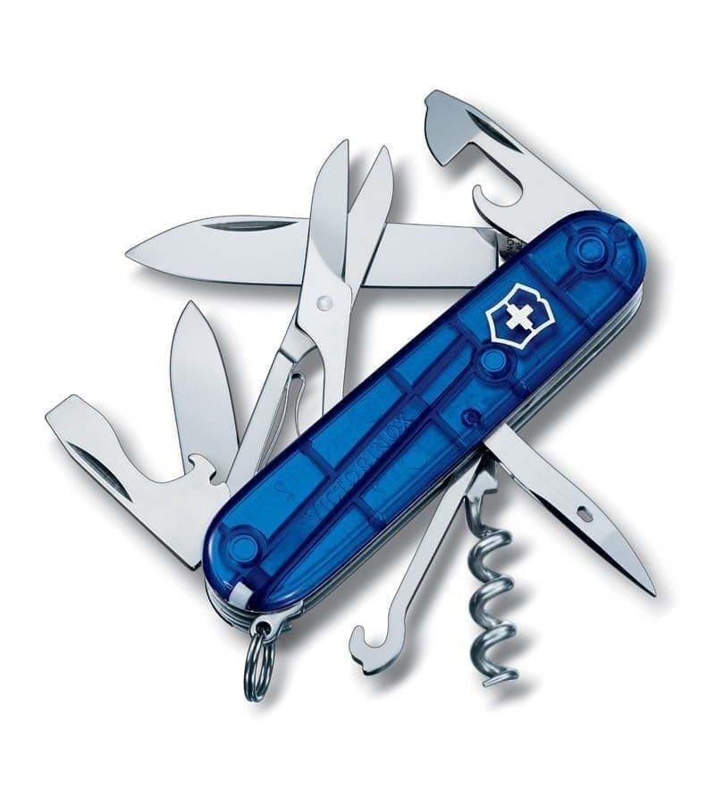 

Нож перочинный VICTORINOX Climber, 91 мм, 14 функций, полупрозрачный синий, Climber