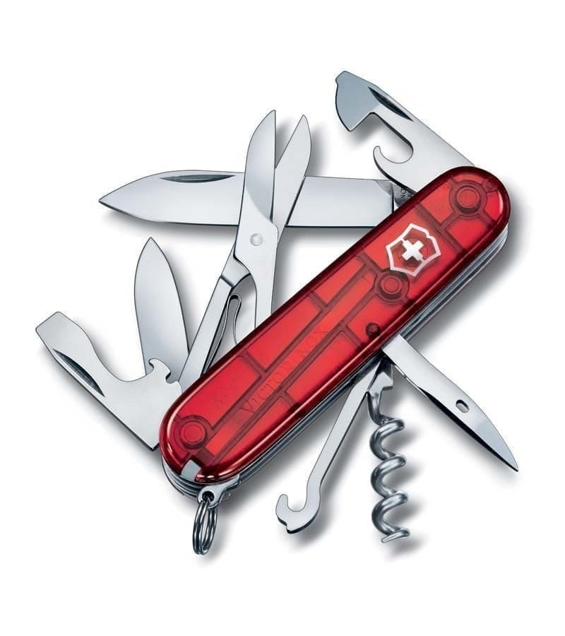 

Нож перочинный VICTORINOX Climber, 91 мм, 14 функций, полупрозрачный красный, Climber