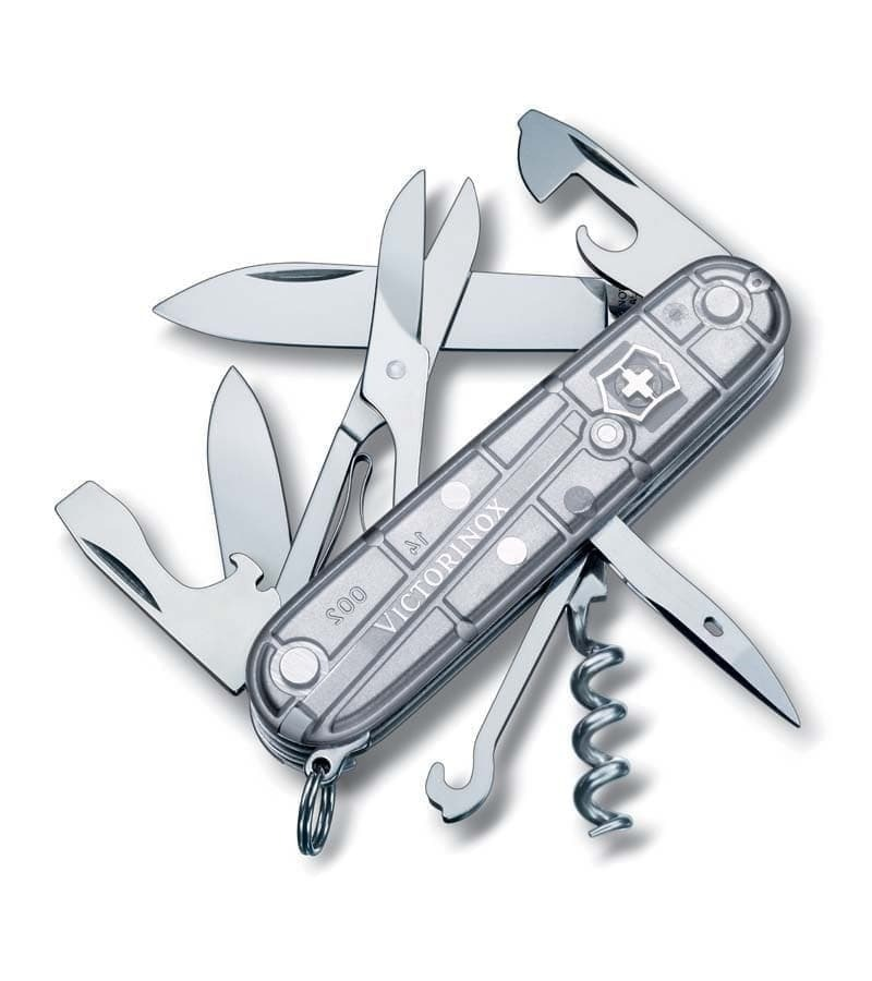 

Нож перочинный VICTORINOX Climber, 91 мм, 14 функций, полупрозрачный серебристый, Climber