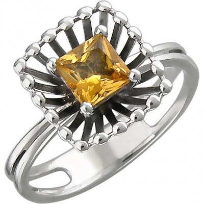 

Кольцо из серебра р.  Эстет 01К358000-2, цитрин, 01К358000-2