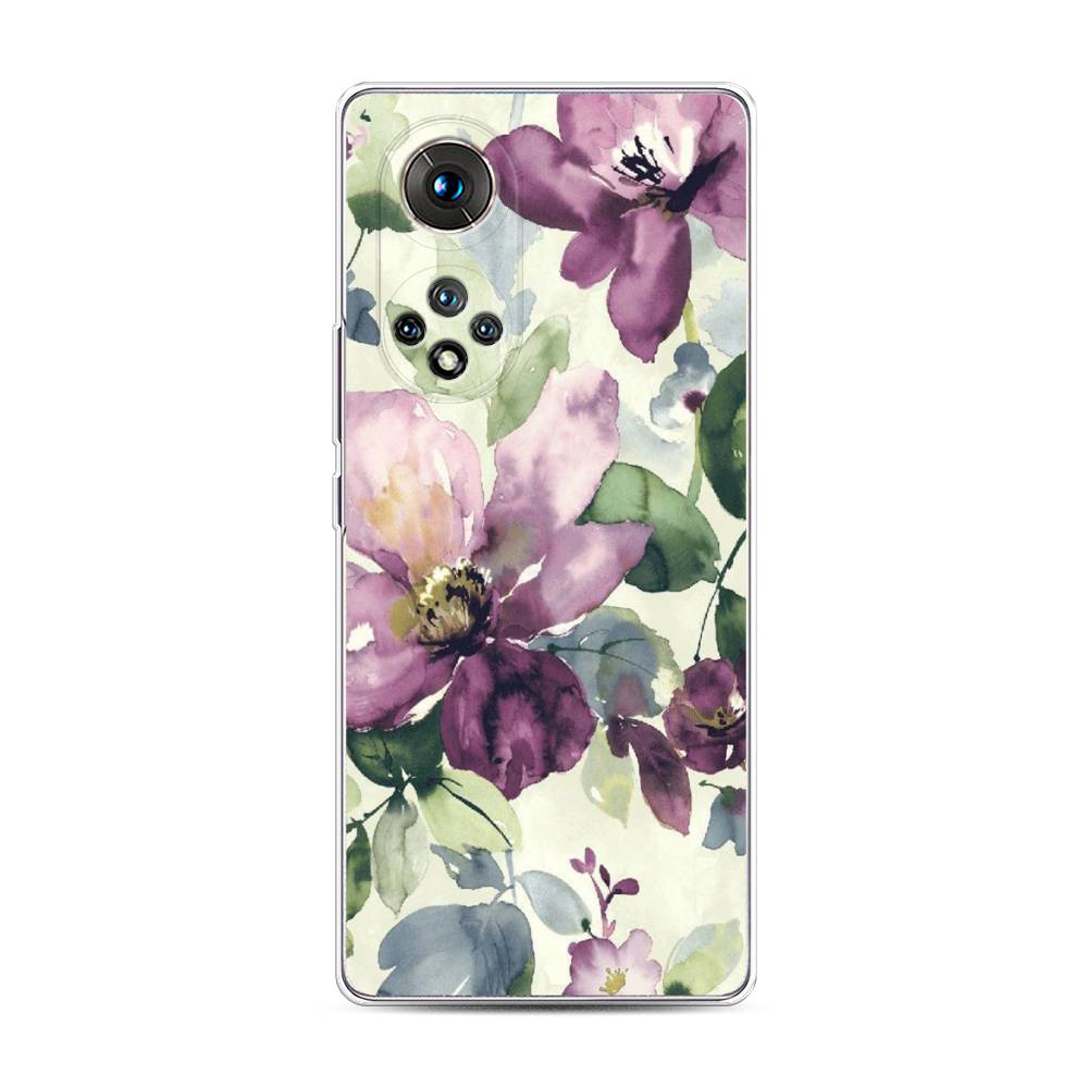 

Чехол Awog "Сиреневые цветы-акварель" для Honor 50 Pro, 6105550-10