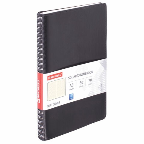 

Тетрадь Brauberg 111046 A5 клетка 80 листов 1 шт, Office PRO