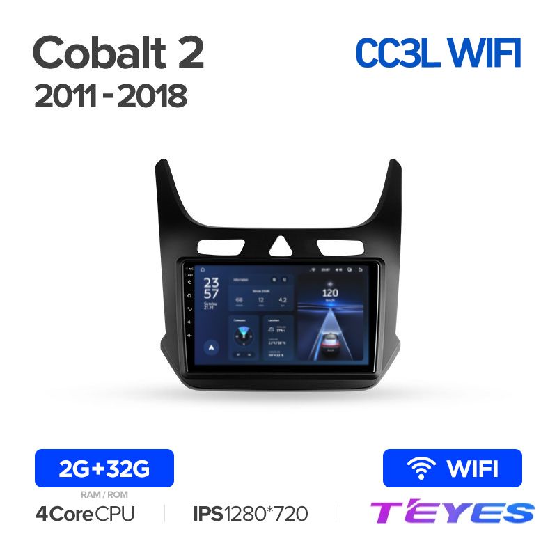 

Магнитола Teyes CC3L Wi-Fi 2/32 9" для Chevrolet Cobalt 2 2011 - 2018, CC3L Wi-Fi 2/32 9"