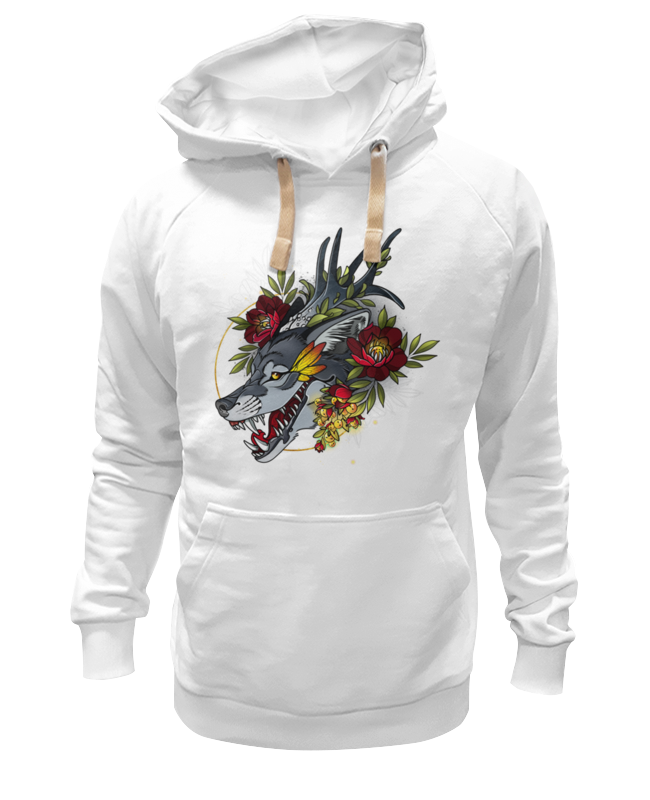 

Худи унисекс Printio Smiling wolf белое XL, Белый, Smiling wolf