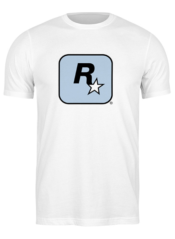 

Футболка мужская Printio Rockstar light-blue белая M, Белый, Rockstar light-blue