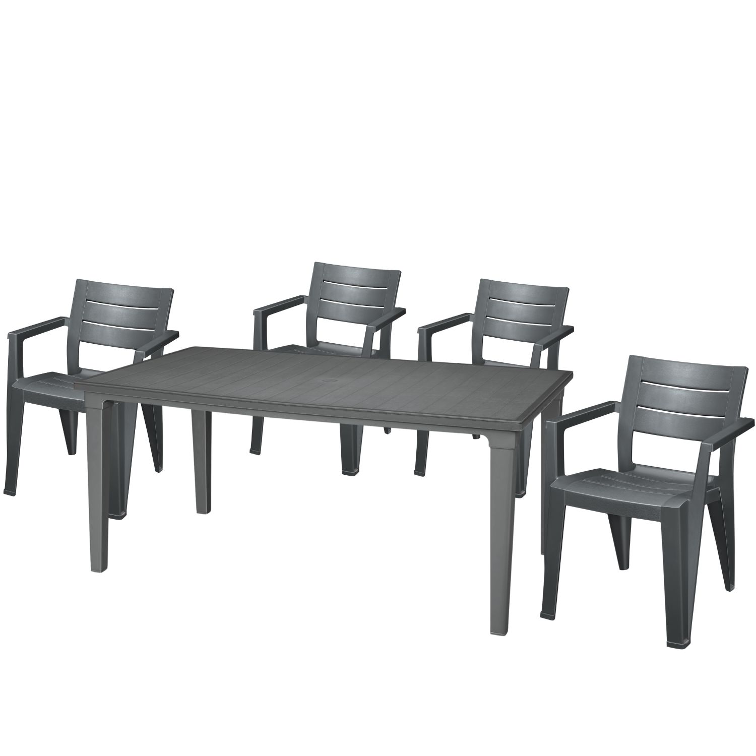 Комплект мебели для дачи Elfplast PALERMO RT0272 стол обеденный на 6 персон + 4 стула