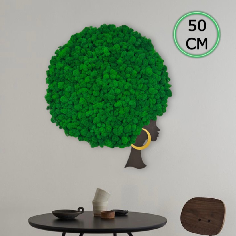 

Панно Molecula Decor настенное со стабилизированным мхом 50 см, Дерево