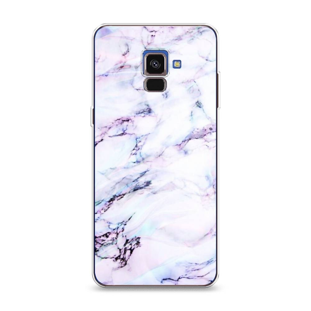 

Чехол на Samsung Galaxy A8 2018 "Радужный мрамор", Серый;фиолетовый, 25450-3