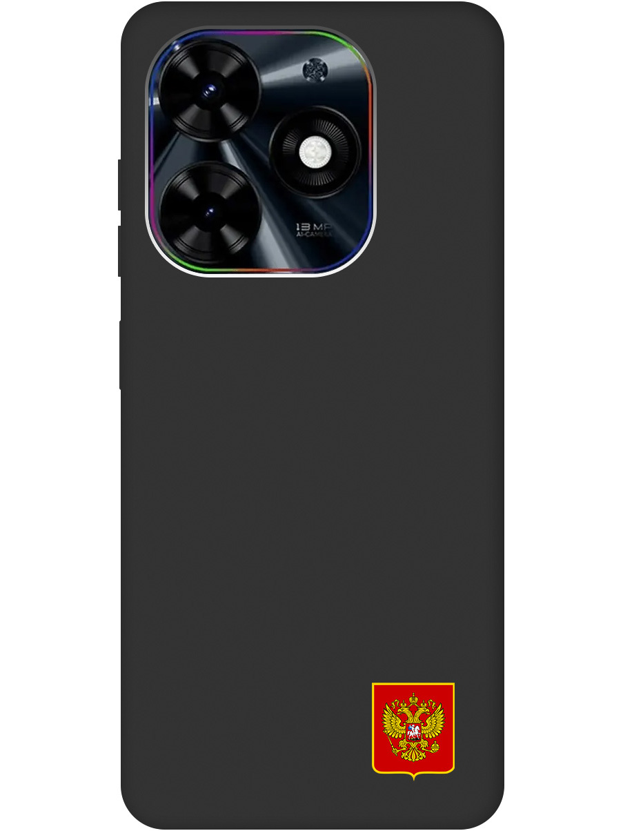 

Силиконовый чехол на Infinix Hot 40i с Гербом России, Soft Touch черный, 20011894