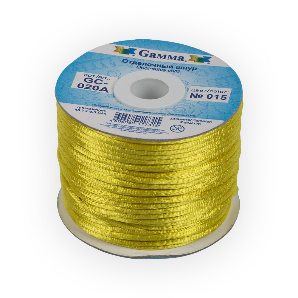 

Gamma 2 мм, отделочный, 45,7+-0,5 м, №015, желтый