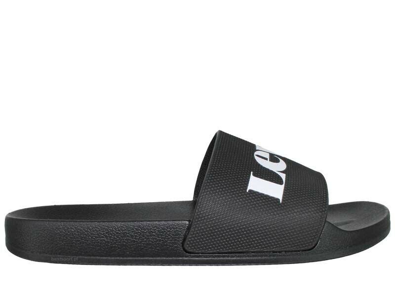 фото Шлепанцы мужские levi's june mono sliders черные 44 eu