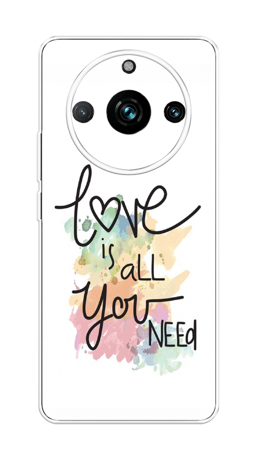 

Чехол на Realme 11 Pro Plus "Love is all you need", Белый;черный;зеленый, 2514350-1