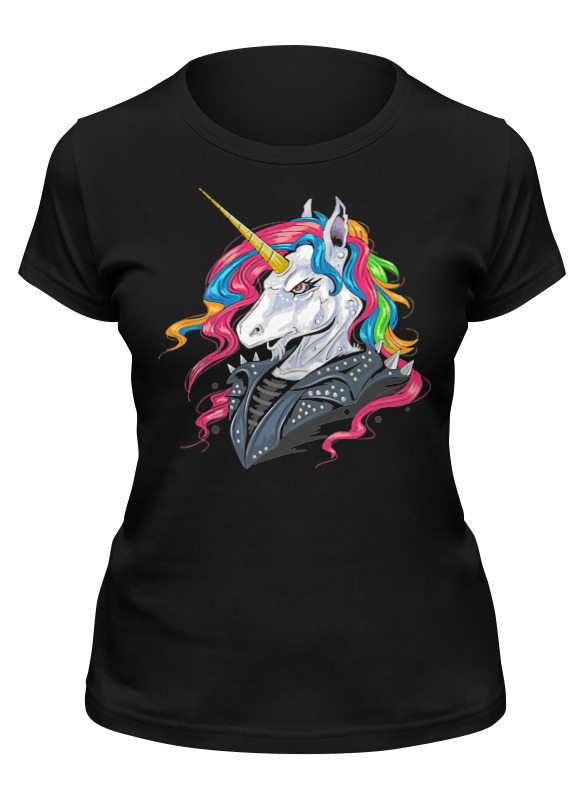 

Футболка женская Printio Unicorn черная L, Черный, Unicorn