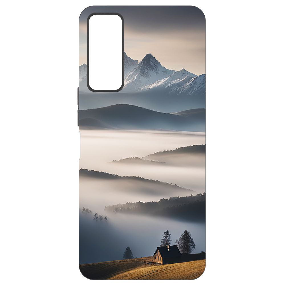 

Чехол-накладка Krutoff Soft Case Туман для TCL 30+ черный